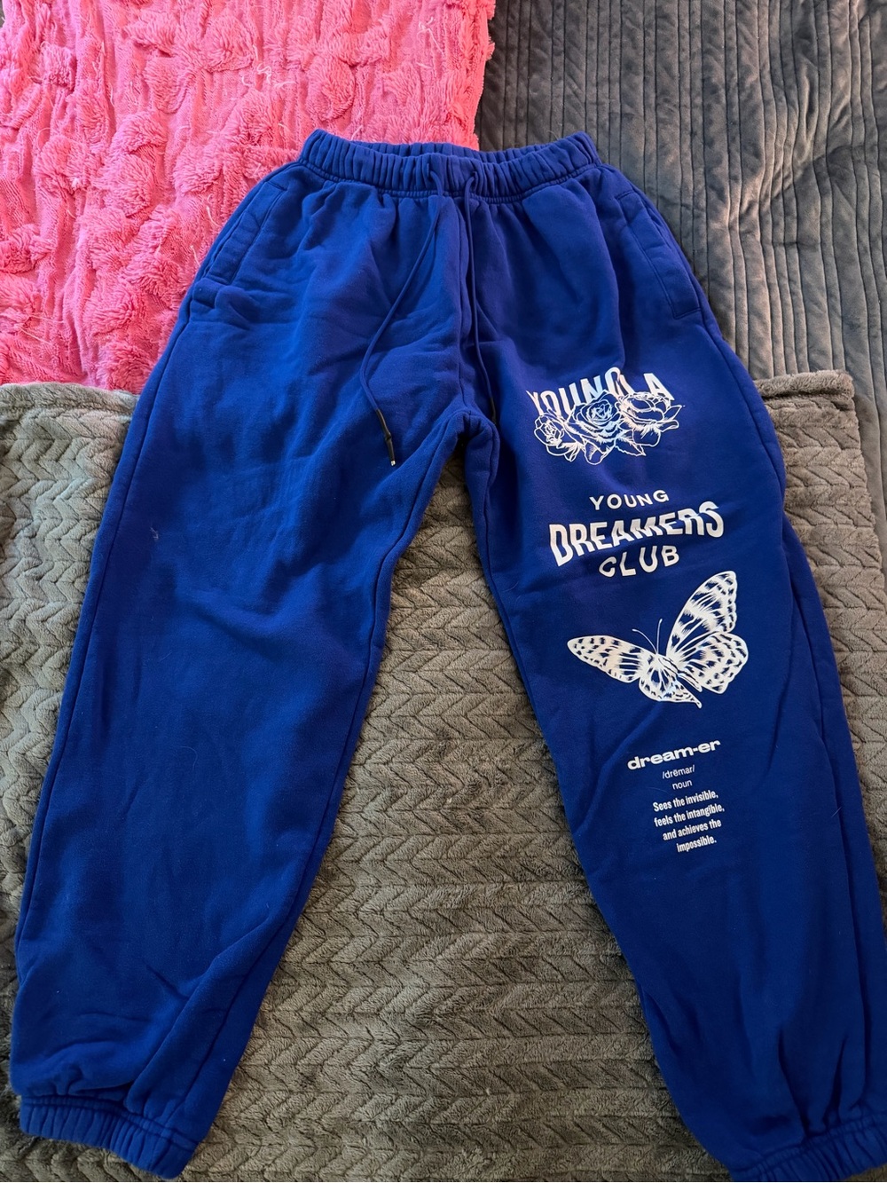 YoungLA Young Dreamers Club Joggers Graphic Blue Size Medium